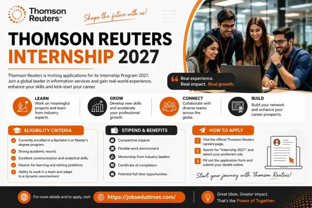 Thomson Reuters Internship 2027 – Eligibility, Stipend & How to Apply