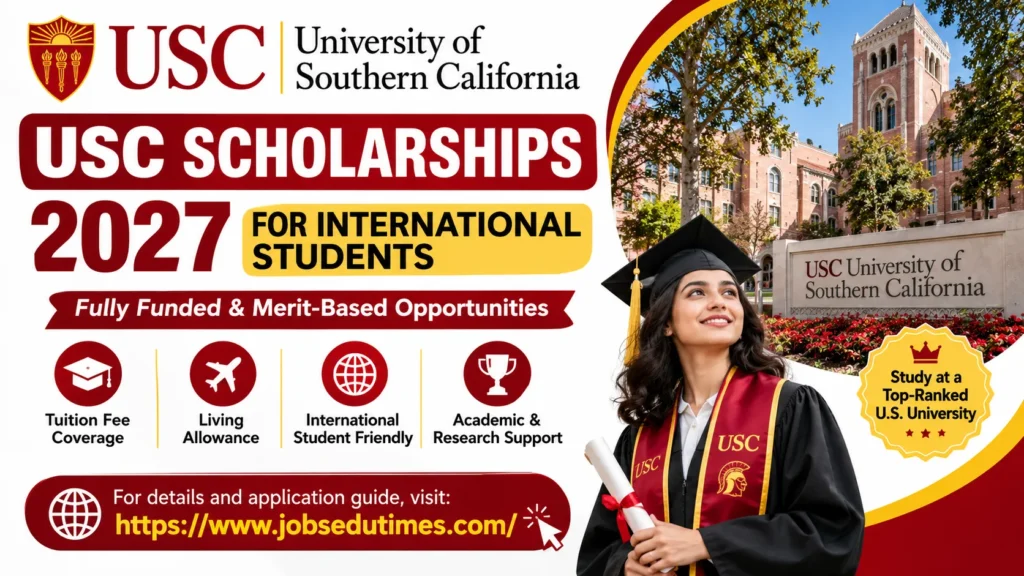 University of Southern California USC Scholarships 2027 for International Students