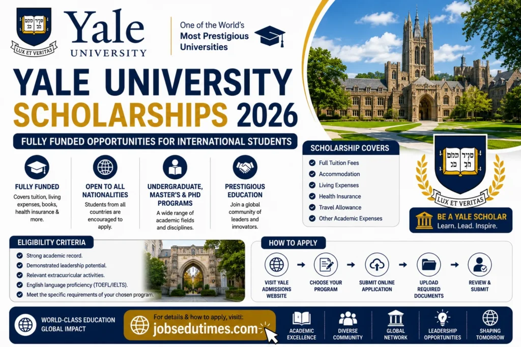 Yale University Scholarships 2026 – Fully Funded Eligibility & How to Apply